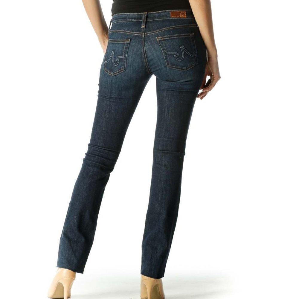 Adriano Goldschmied Blue Dark-Wash Slim Stretch Denim Jeans - Picture 3 of 3